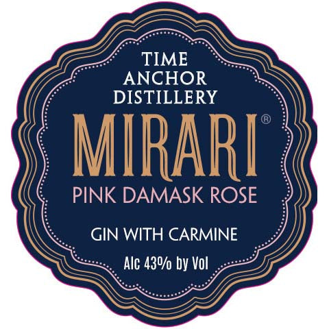 Time Anchor Mirari Pink Damask Rose Gin by South African Beer, beer label