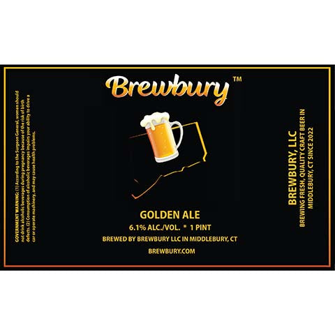 Brewbury Golden Ale by Brewbury, beer label