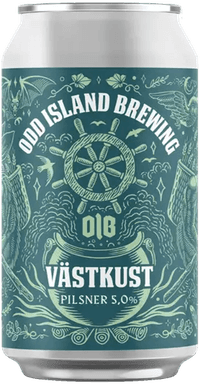 Odd Island Brewing Västkustpilsner by O.I.B AB, beer label