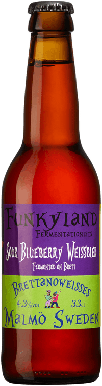 Funkyland Sour Blueberry by South Plains Brewing Company, beer label