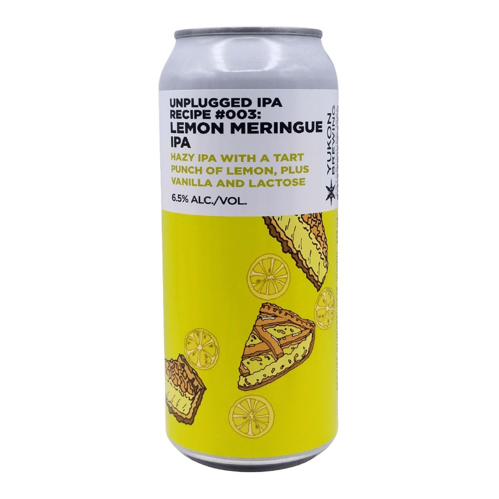 Unplugged: Lemon Meringue IPA by Yukon Brewing, beer label
