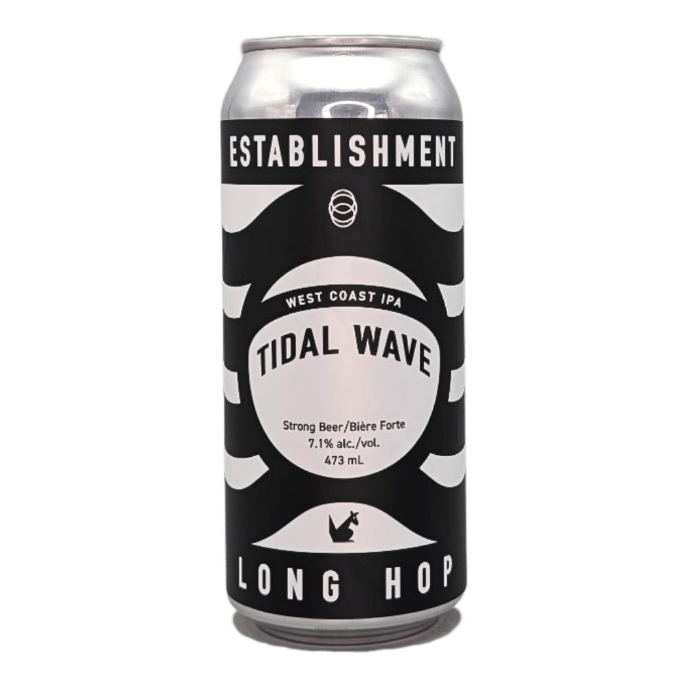 Tidal Wave West Coast IPA by The Establishment Brewing Company x Long Hop Brewing, beer label
