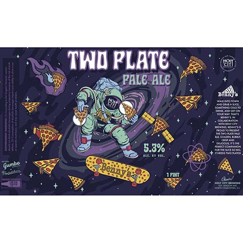 Holy City Two Plate Pale Ale by Holy City Brewing, beer label