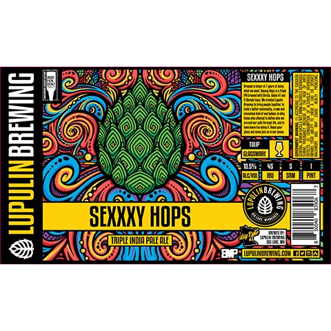 Lupulin Sexxxy Hops Triple IPA by Lupulin Brewing, beer label