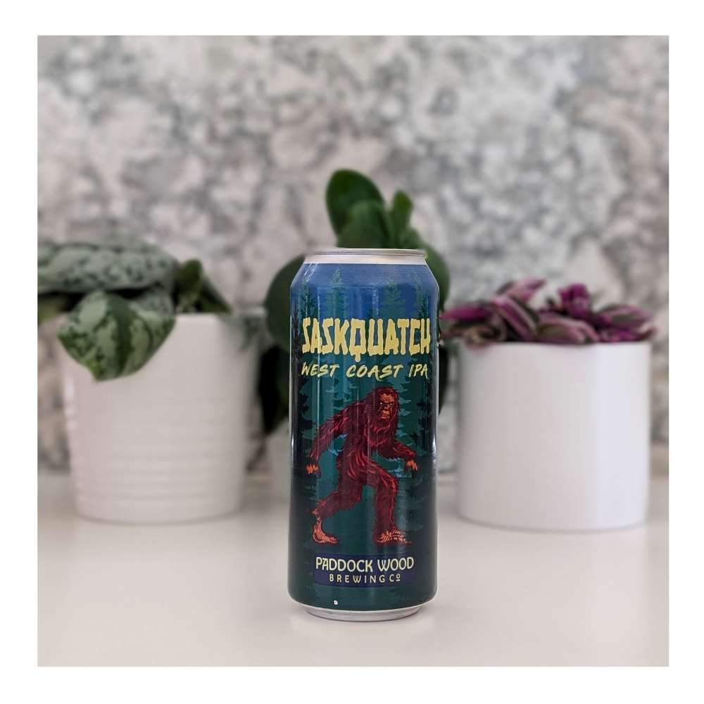 Saskquatch West Coast IPA by Paddock Wood Brewing Co., beer label