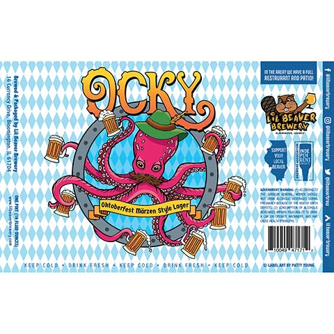 Lil Beaver Ocky Oktoberfest Marzen Lager by Lil Beaver Brewery, beer label