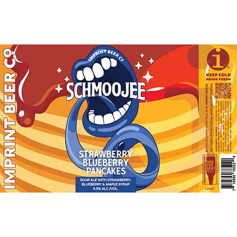 Imprint Schmoojee Strawberry Blueberry Pancakes Sour by Imprint Beer Company, beer label