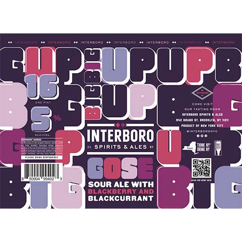 Interboro Big Up Big Up Sour by Interboro Spirits And Ales, beer label