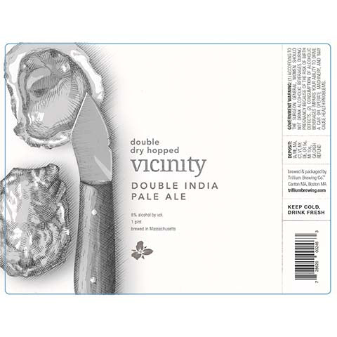Trillium DDH Vicinity DIPA by Trillium Brewing, beer label