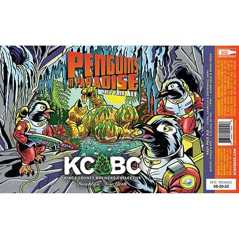Kings County Brewers Collective Penguins in Paradise Hazy Pale Ale 2022 by Kings County Brewers Collective, beer label