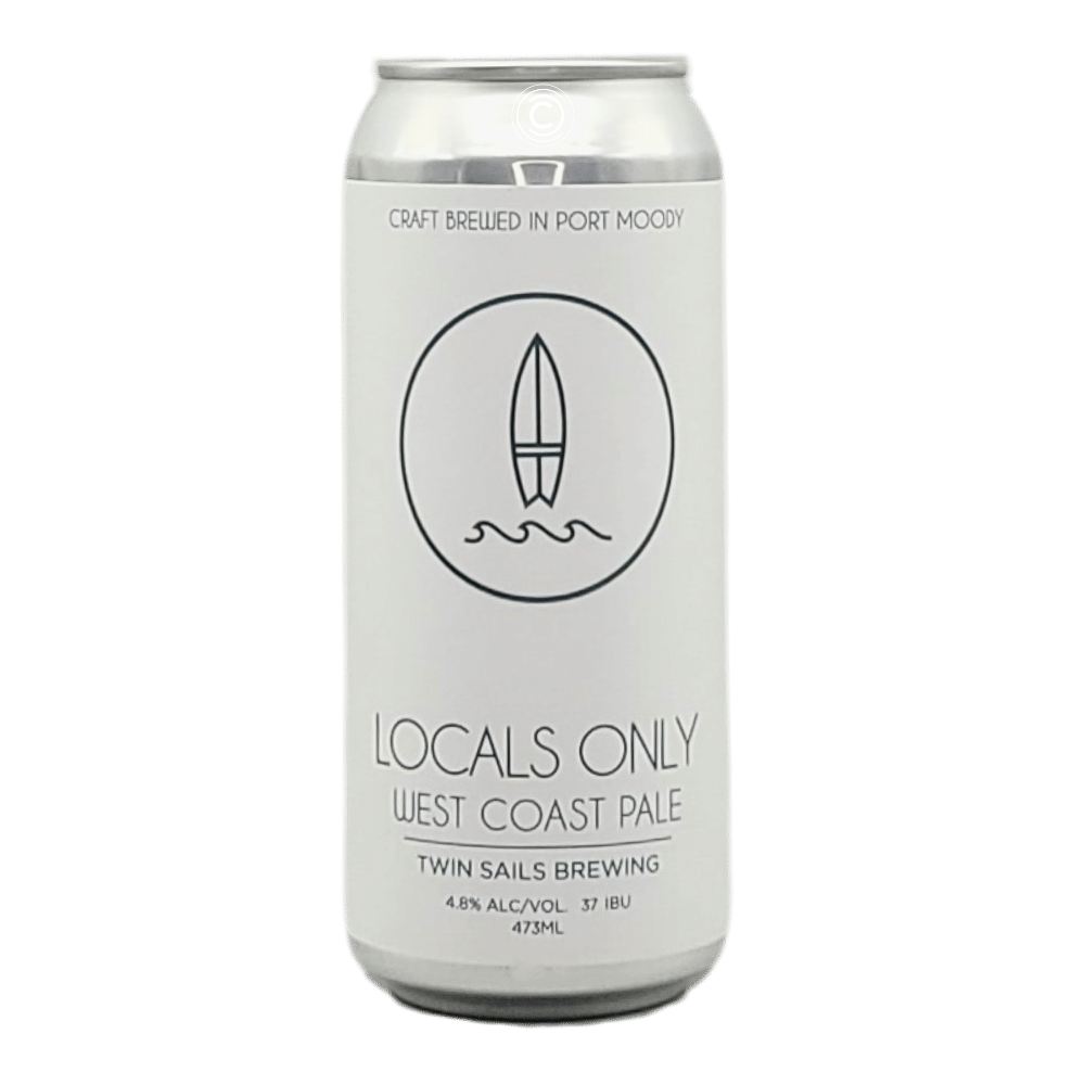 Locals Only West Coast Pale Ale by Twin Sails Brewing, beer label