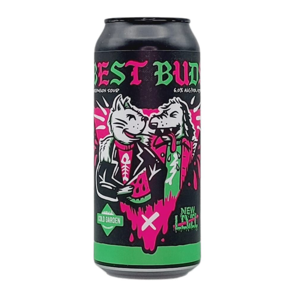 x Cold Garden Beverage Company Best Buds Watermelon Sour by New Level Brewing, beer label