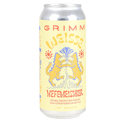 Grimm Weisse Hefeweissbier by Grimm Artisanal Ales, beer label