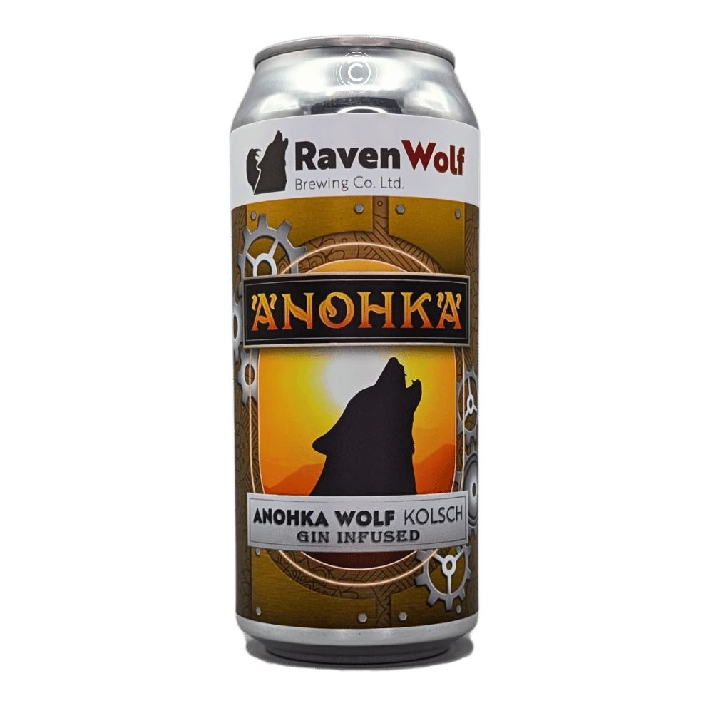Anohka Wolf Kolsch by RavenWolf Brewing Co., beer label
