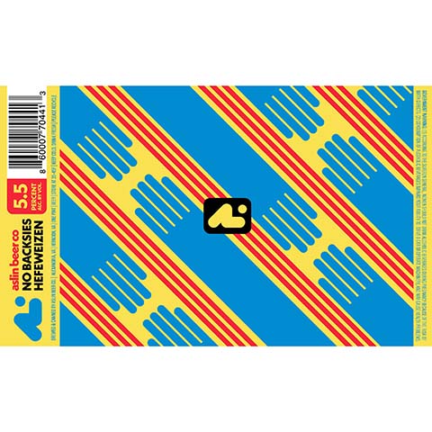 Aslin No Backsies Hefeweizen by Aslin Beer Company, beer label