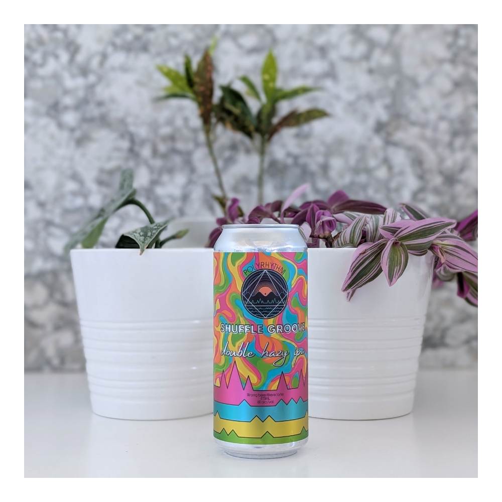 Shuffle Groove Hazy Double IPA by Polyrhythm Brewing, beer label