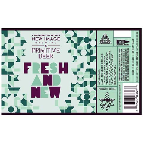 New Image Fresh and New Grisette Ale by New Image Brewing Co, beer label