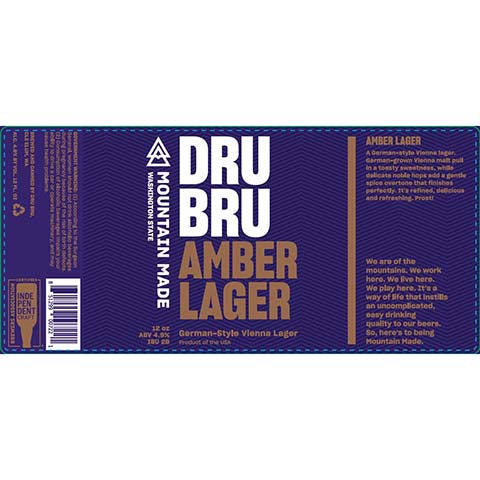 Dru Bru Amber Lager German Vienna Lager by Dru Bru, beer label