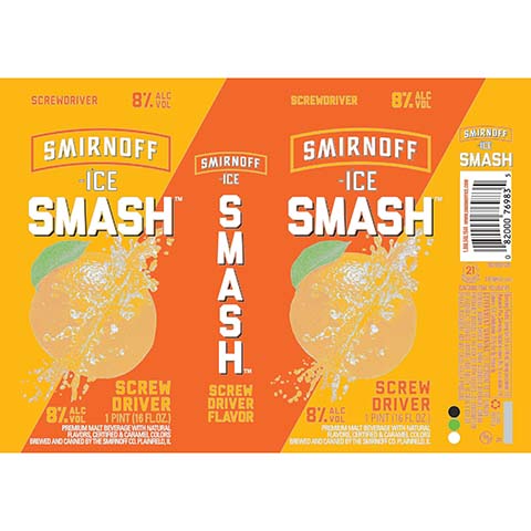 Smirnoff Ice Smash Screw Driver by Smirnoff, beer label