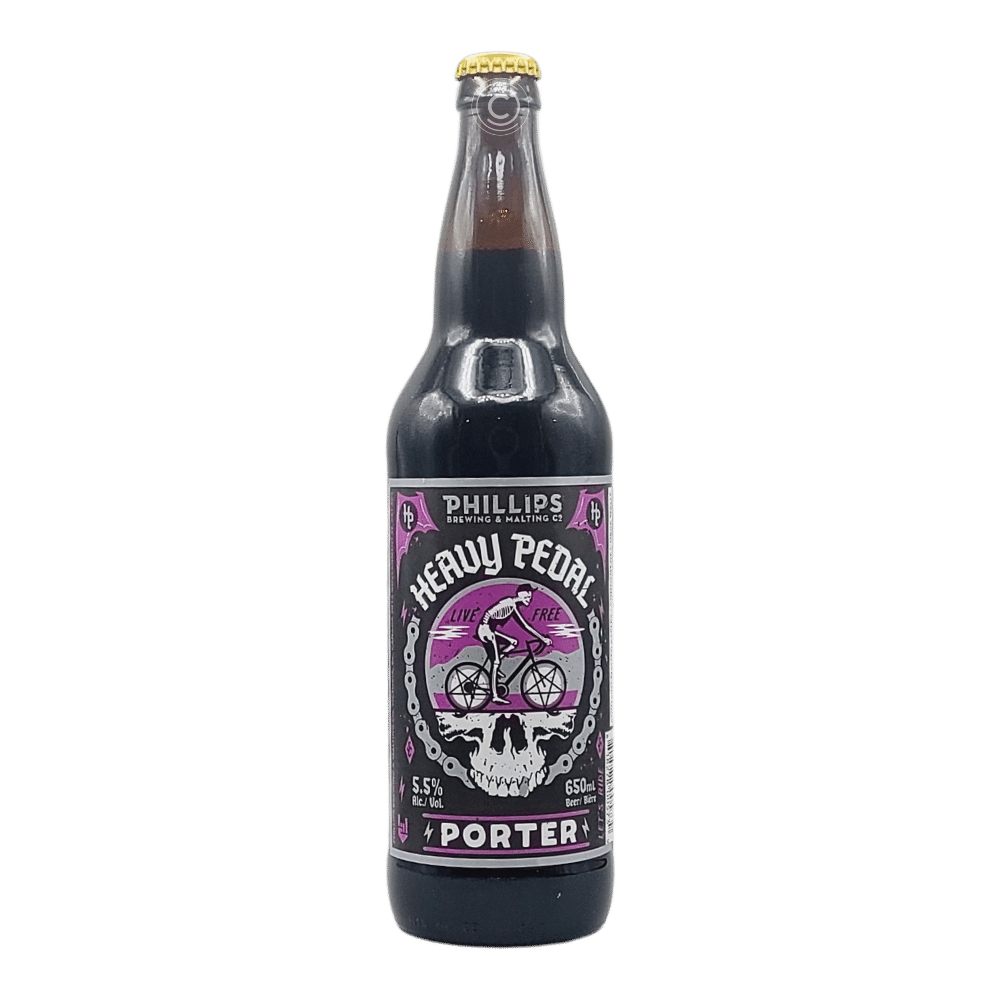 Heavy Pedal Porter by Phillips Brewing Company, beer label