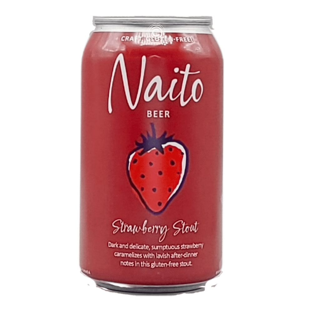 Strawberry Stout Gluten-Free by Naito Beer, beer label