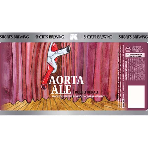 Short's Aorta Ale by Short's Brewing Co, beer label