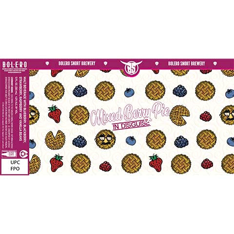 Bolero Snort Mixed Berry Pie In Disguise by Bolero Snort Brewery, beer label
