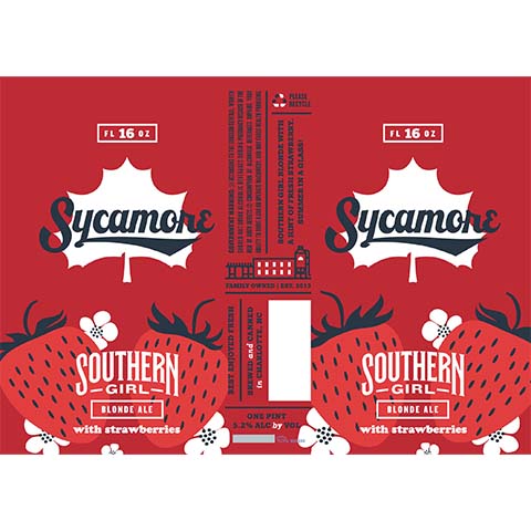 Sycamore Southern Girl Blonde Ale (Strawberry) by Sycamore Brewing, beer label