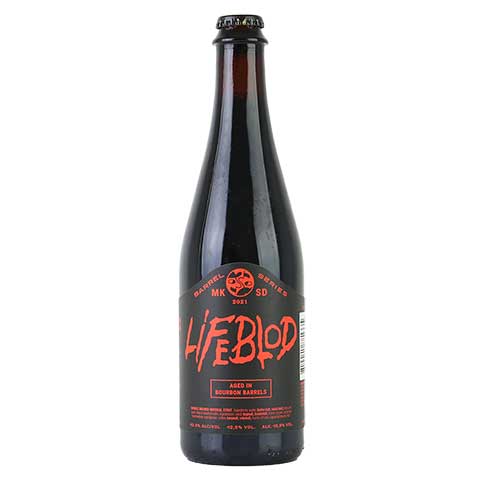 Mikkeller San Diego Life Blod Bourbon Barrel Aged Imperial Stout by Mikkeller Brewing San Diego, beer label