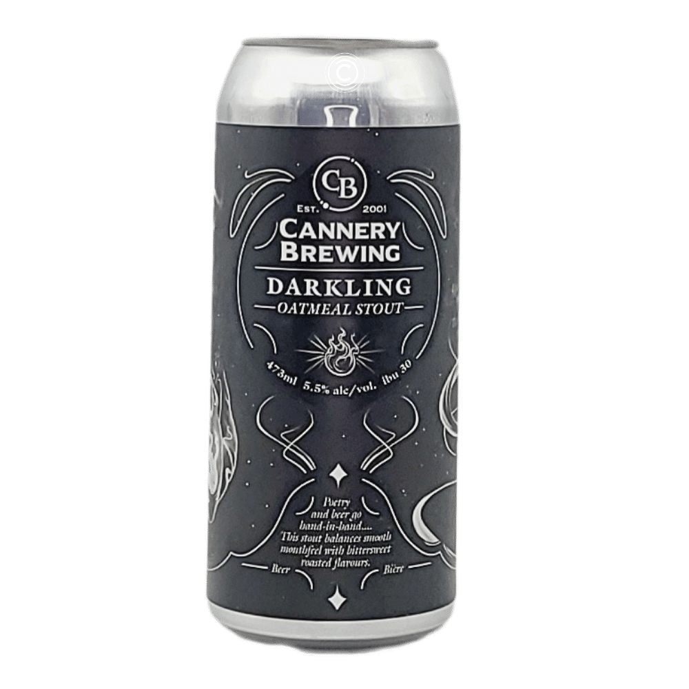 Darkling Oatmeal Stout by Cannery Brewing, beer label