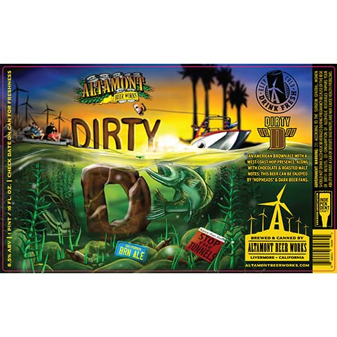 Altamont Dirty "D" Brown Ale by Altamont Beer Works, beer label