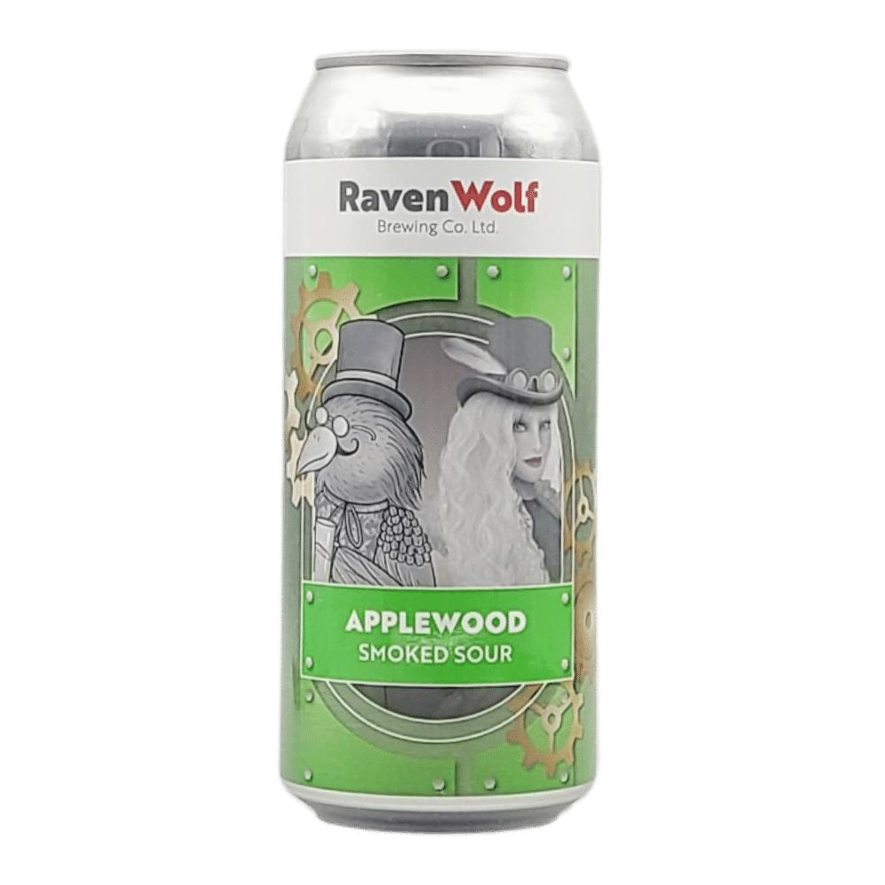 Applewood Smoked Sour by RavenWolf Brewing Co., beer label