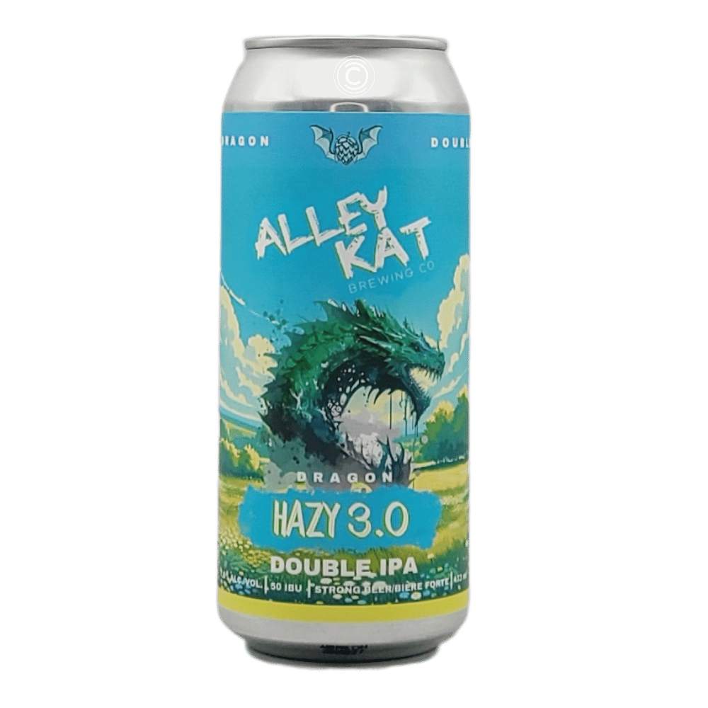 Hazy 3.0 Dragon Double IPA by Alley Kat Brewing Company, beer label