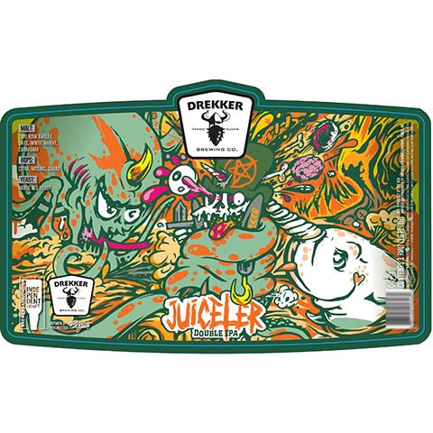 Drekker Juiceler DIPA by Drekker Brewing Company, beer label