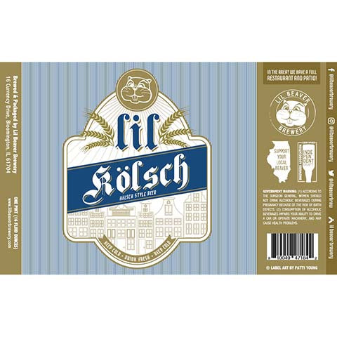 Lil Beaver Kolsch by Lil Beaver Brewery, beer label