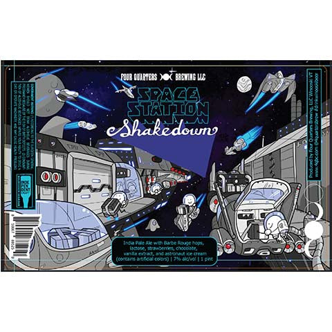 Four Quarters Space Station Shakedown IPA by Four Quarters Brewing Co, beer label