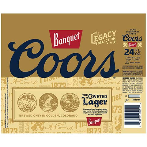 Coors Banquet The Coveted Lager by Adolph Coors Company, beer label