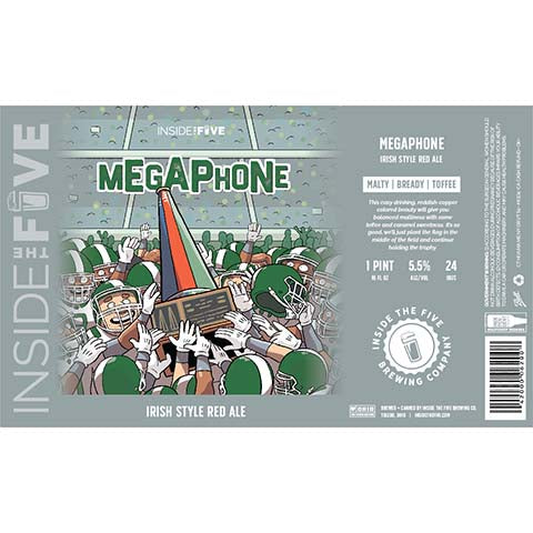 Inside The Five Megaphone Irish Red Ale by Inside The Five Brewing, beer label