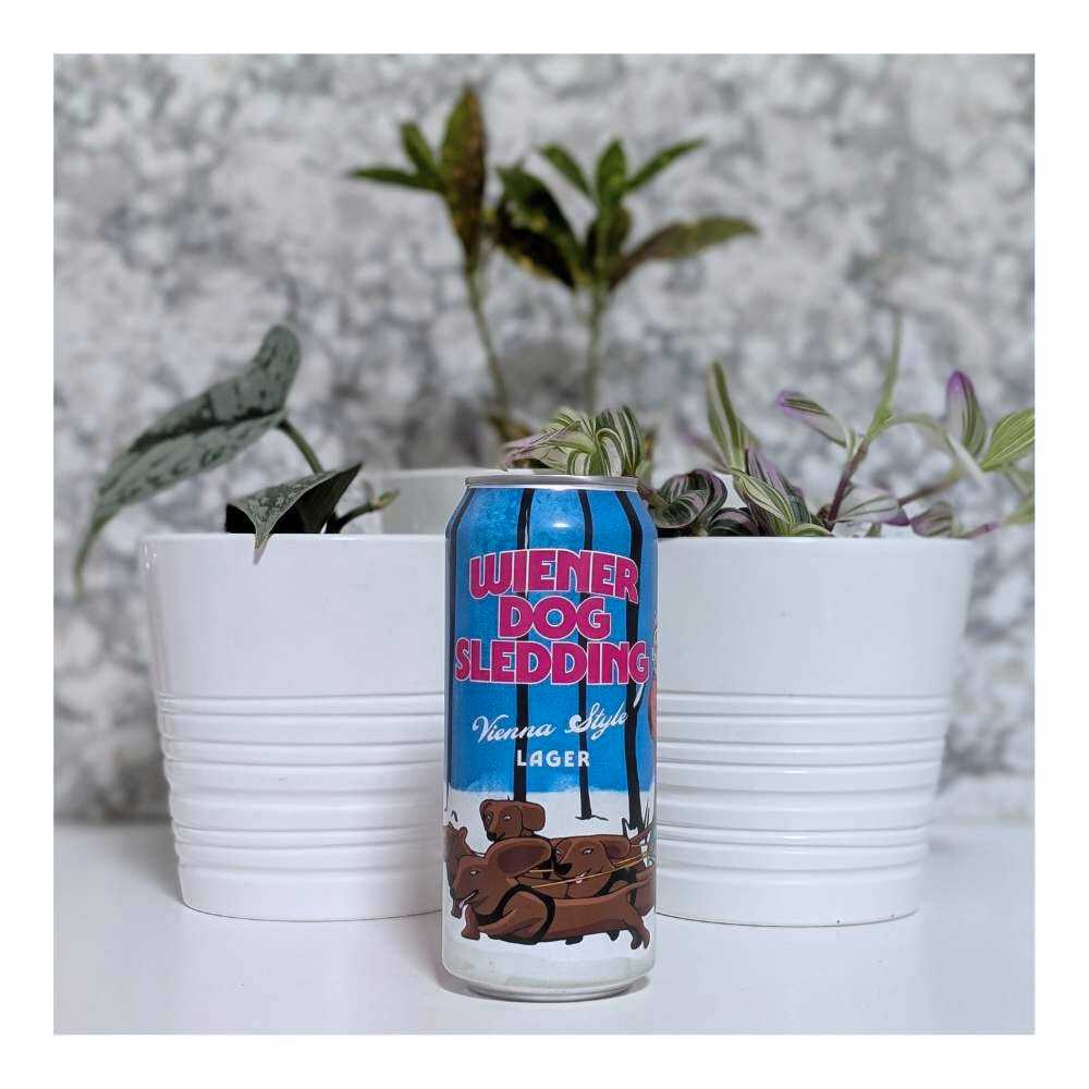 Wiener Dog Sledding VIenna Lager by Refined Fool Brewing Company, beer label