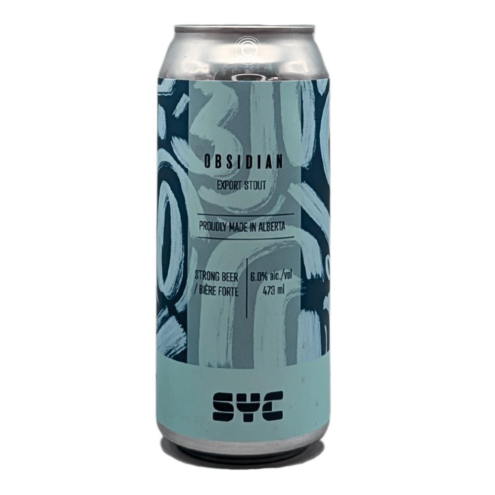 Obsidian Stout by SYC Brewing Co., beer label