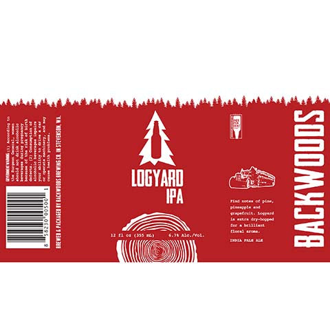 Backwoods Logyard IPA by Backwoods Brewing Co., beer label