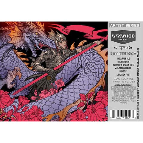 Wynwood Blood of the Dragon IPA by Wynwood Brewing Company, beer label