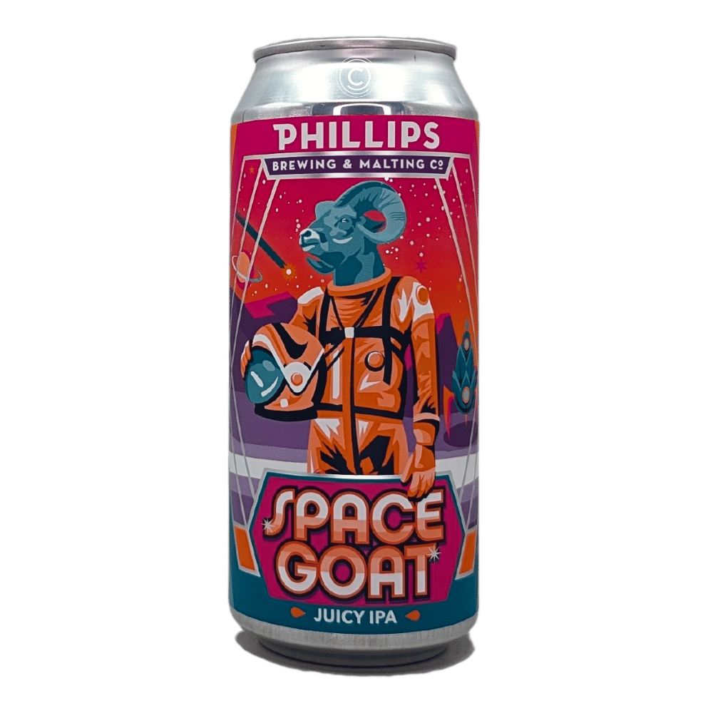 Space Goat Juicy IPA by Phillips Brewing Company, beer label