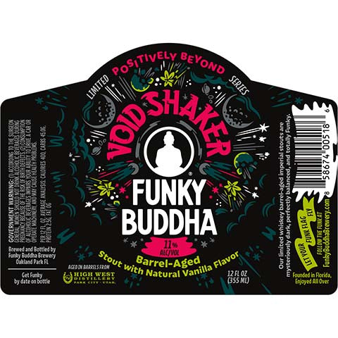 Funky Buddha Void Shaker Positively Beyond Barrel Aged Stout by Funky Buddha Brewery, beer label