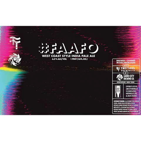 Sand City #FAAFO IPA by Sand City Brewing Co., beer label
