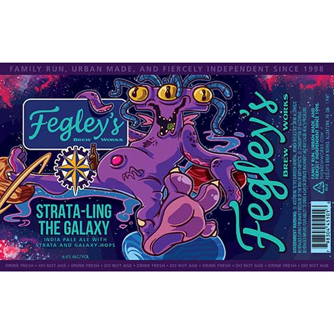 Fegley's Strata-Ling The Galaxy IPA by Fegley's Brew Works, beer label