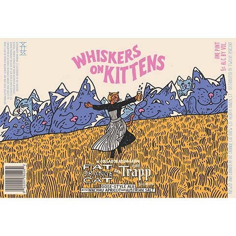 Fat Orange Cat Whiskers on Kittens Gose by Fat Orange Cat Brew Co, beer label