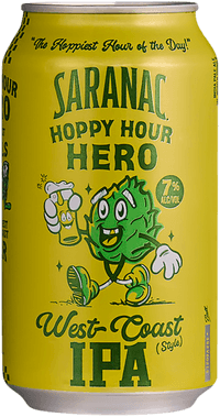 Hoppy Hour Hero by Saranac Brewery, beer label