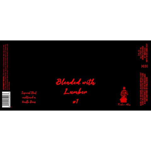 Tripping Animals Blended with Lumber #1 Imperial Stout by Tripping Animals Brewing Co., beer label