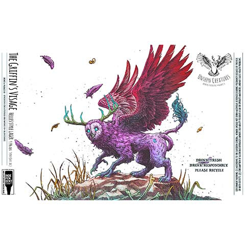 Unseen Creatures The Griffin's Visage Lager by Unseen Creatures Brewing & Blending, beer label